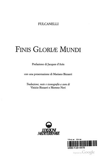 Finis gloriae mundi. Ediz. illustrata